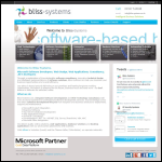Screen shot of the Bliss Systems Ltd website.