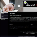 Screen shot of the Srelakh Technologies Ltd website.