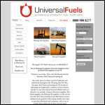 Screen shot of the Universal Fuels website.