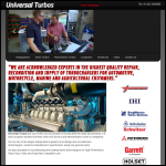 Screen shot of the Universal Turbos website.