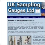 Screen shot of the Uk Sampling Gauges Ltd website.