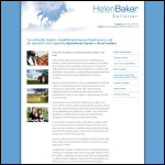 Screen shot of the Helen Baker Solicitor website.