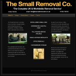 Screen shot of the The Small Removal Co Ltd website.