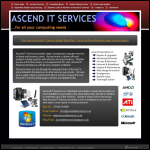 Screen shot of the Ascend It Services website.