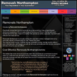 Screen shot of the Removals Northampton website.