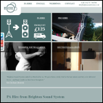 Screen shot of the Brighton Soundsystem website.