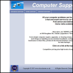 Screen shot of the Computer Support website.