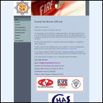 Screen shot of the County Fire Service (UK) Ltd website.