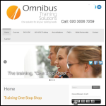 Screen shot of the Omnibus Training Ltd website.