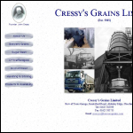 Screen shot of the Cressy's Grains Ltd website.