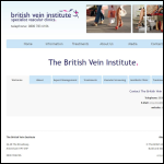 Screen shot of the British Vein Institute website.