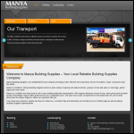 Screen shot of the Manya Building Supplies website.