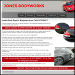 Screen shot of the Jones Body Repairs website.