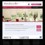 Screen shot of the Creative Curtains & Blinds website.