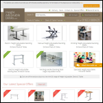Screen shot of the Height Adjustable Desks.com website.