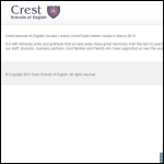 Screen shot of the Crest Schools of English website.