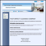 Screen shot of the The Purfect Cleaning Company website.