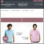 Screen shot of the The Embroidered & Printed Clothing Company website.