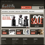 Screen shot of the Coffee Services website.