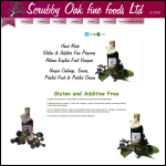 Screen shot of the Scrubby Oak Fine Foods Ltd website.