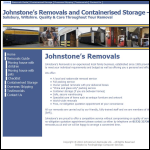 Screen shot of the Johnstone's Removals website.