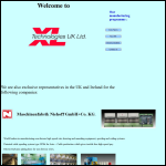Screen shot of the X-l Technologies U K Ltd website.