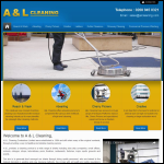Screen shot of the A & L Cleaning Contractors Ltd website.