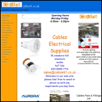 Screen shot of the Cables Fans & Fittings Ltd website.