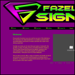 Screen shot of the Fazeley Promotions website.