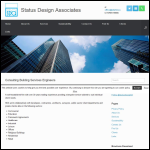 Screen shot of the Status Design Associates LLP website.