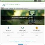Screen shot of the Plantwork Systems Ltd website.