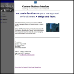 Screen shot of the Contour Business Interiors website.