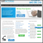 Screen shot of the Just Commercial Finance Ltd website.