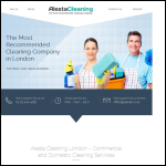 Screen shot of the Alesta Cleaning website.