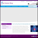 Screen shot of the The Posture Shop website.