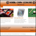 Screen shot of the York Coin Leisure Ltd website.