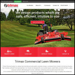 Screen shot of the Trimax Mowing Systems website.