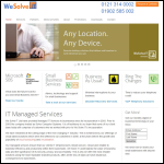 Screen shot of the We Solve IT Ltd website.
