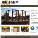Screen shot of the Oliver Gibbs Carpentry & Joinery website.