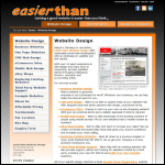 Screen shot of the Easierthan Website Design website.