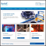 Screen shot of the Paraid Powder Coating Ltd website.