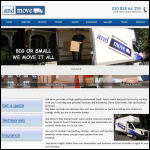 Screen shot of the And Move Removals Service website.