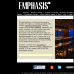 Screen shot of the Emphasis Photography website.