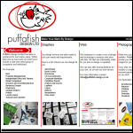 Screen shot of the Puffafish Design website.