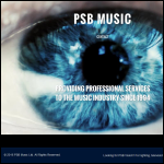 Screen shot of the Psb Music Ltd website.