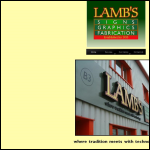 Screen shot of the Lamb's Signs Ltd website.