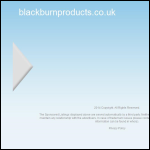 Screen shot of the Blackburn Products Co. Ltd website.