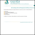 Screen shot of the Exordia Software Ltd website.