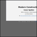 Screen shot of the Modern Construction Ltd website.