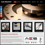 Screen shot of the Cam Machine Components Ltd website.